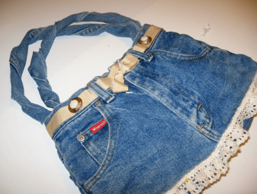 Маленькая сумочка из старых джинсов своими руками