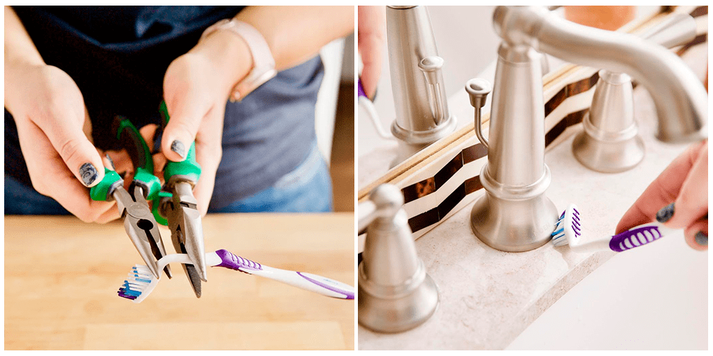 Необычный способ превратить старую зубную щётку в инструмент для чистки