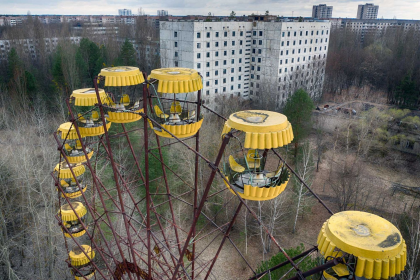 Занедбане місто Прип'ять біля Чорнобильської АЕС.