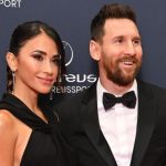 Ліонель Мессі з дружиною на церемонії Laureus World Sports Awards