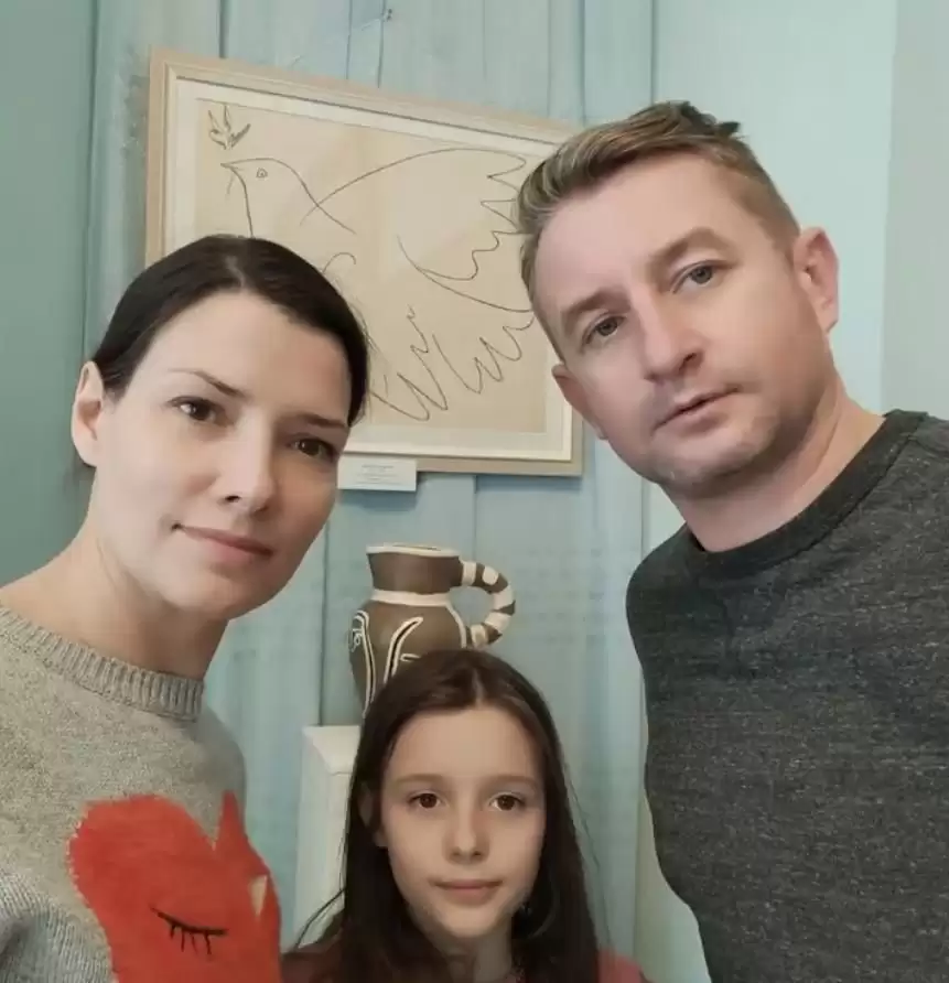 Сергей Жадан с женой и дочерью