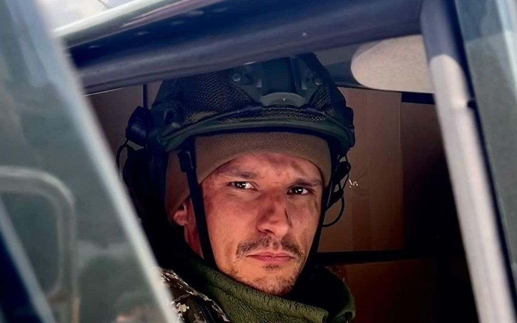 Тарас Цымбалюк в образе военного на съемках сериала.