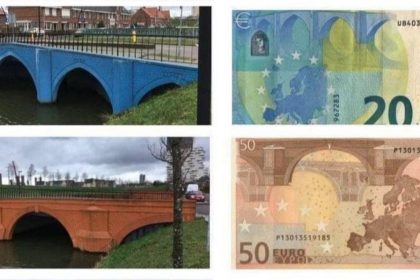 гроші, банкноти, купюри євро, архітектура, мости