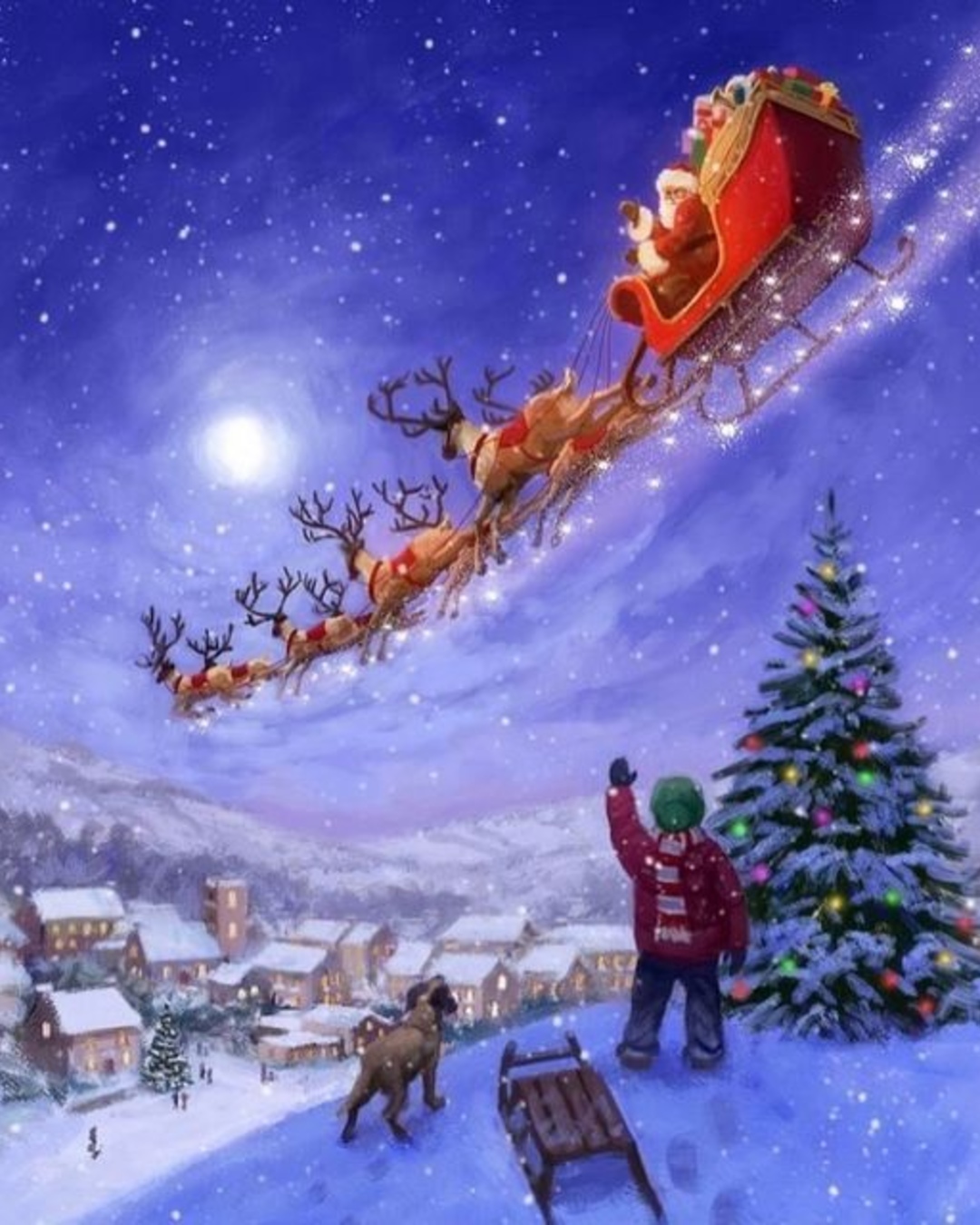 Санта-Клаус летит по миру