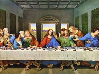 Фреска Леонардо да Винчи «Тайная вечеря».