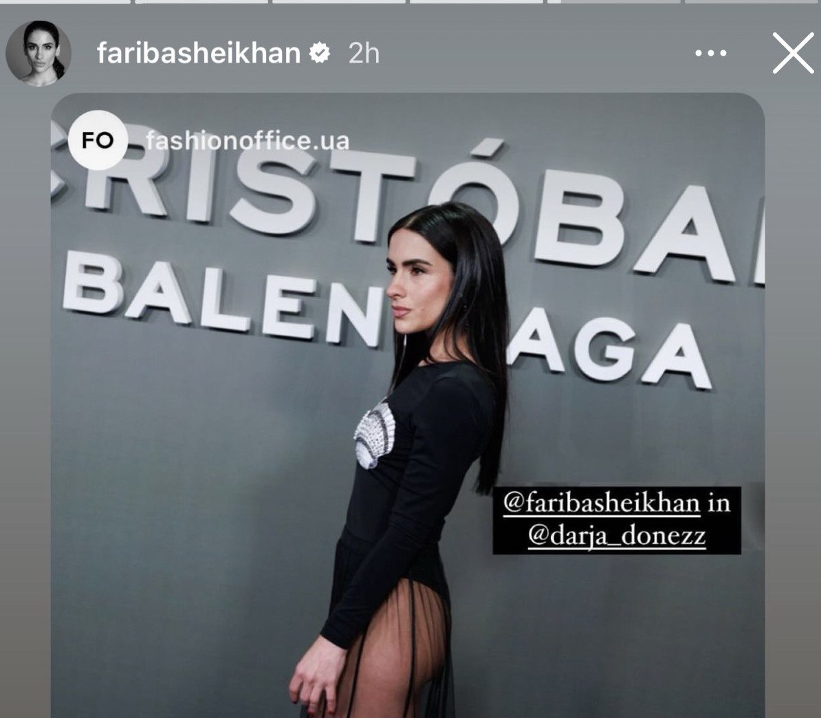 Украинский бренд Darja Donezz получил мировое признание, создав смелый образ испанской актрисы Фарибы Шейхан. 