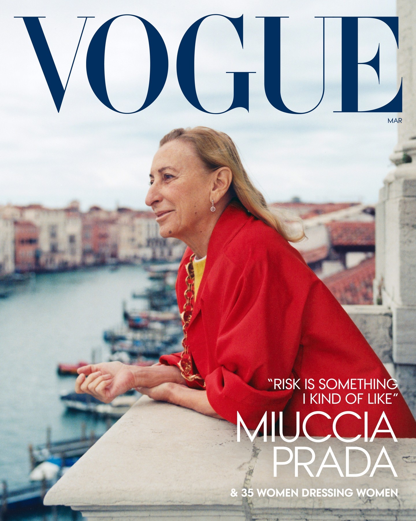 Міучча Прада на весняній обкладинці Vogue