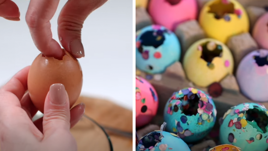 Як зробити каскарони – великодні яйця з конфетті. ФОТО