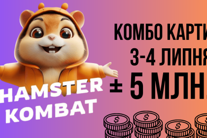 Комбо карти в Hamster Kombat 3-4 липня: свіже оновлення від хом'яка