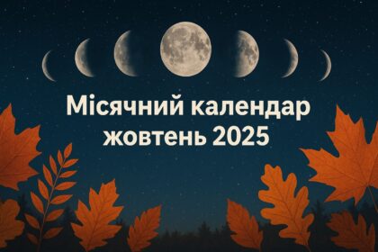 Місячний календар на жовтень 2025: фази Місяця і їхній вплив на ваше життя