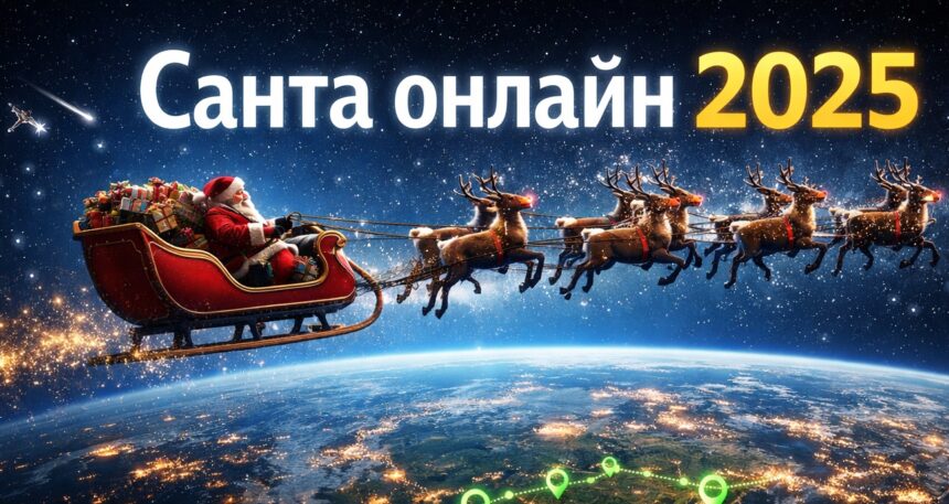 Політ Санта-Клауса 2025 над Україною: де дивитись різдвяну подорож онлайн у прямому ефірі