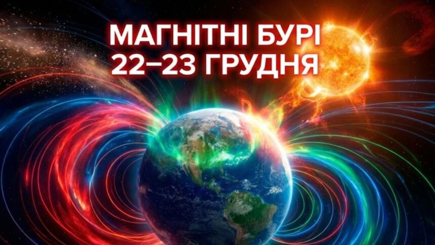 Магнітні бурі 22–23 грудня