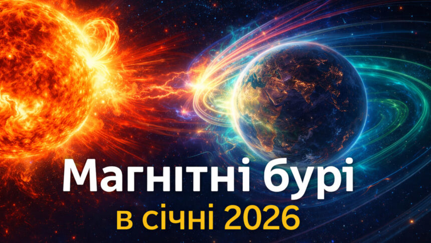 Календар магнітних бур на січень 2026