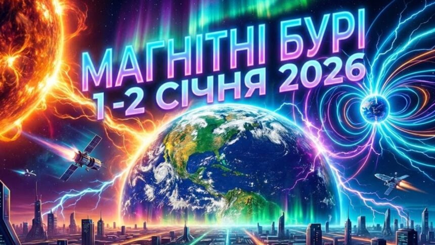 Магнітні бурі 1-2 січня 2026