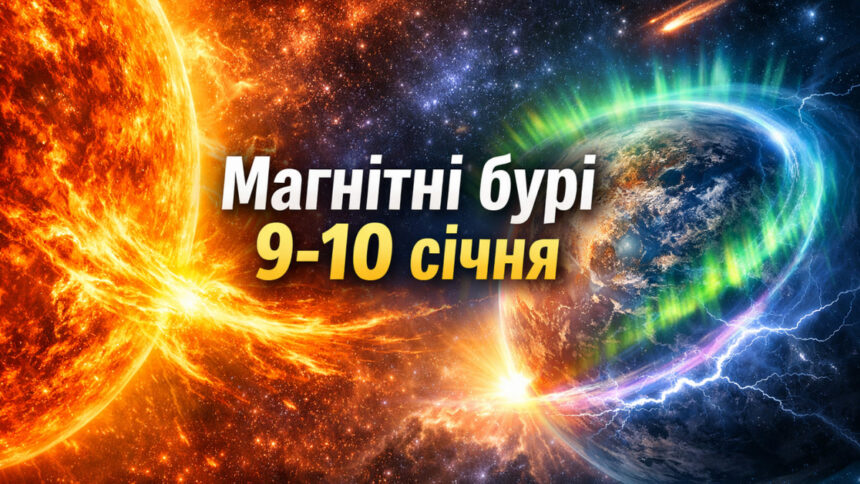 Магнітні бурі 9-10 січня 2026