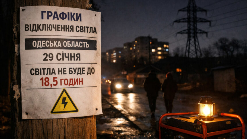 Стабілізаційні вимкнення в Одесі 29 січня