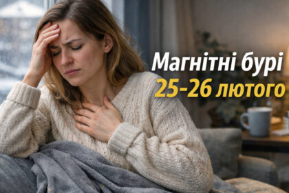 Прогноз магнітних бур 25–26 лютого 2026