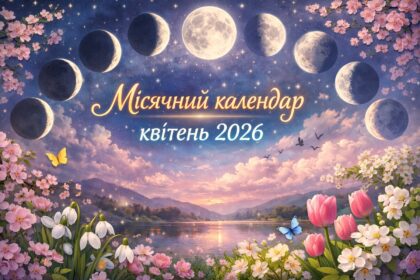 Місячний календар квітень 2026: сприятливі та несприятливі дні за фазами Місяця