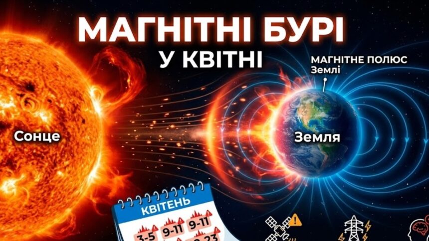 Магнітні бурі у квітні 2026