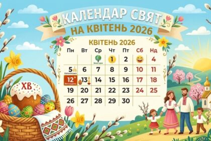 Календар свят на квітень 2026 року