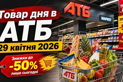 Товар дня та акції в АТБ 29 квітня 2026: що можна купити зі знижкою до -50% лише сьогодні