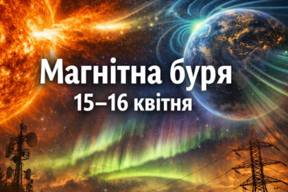 Магнітна буря 15–16 квітня 2026