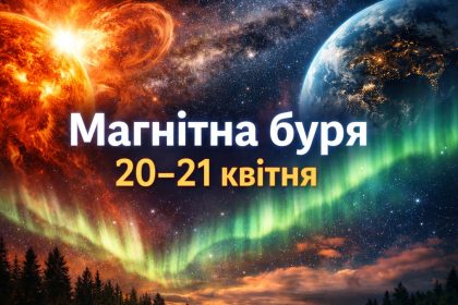 Магнітна буря 20–21 квітня 2026