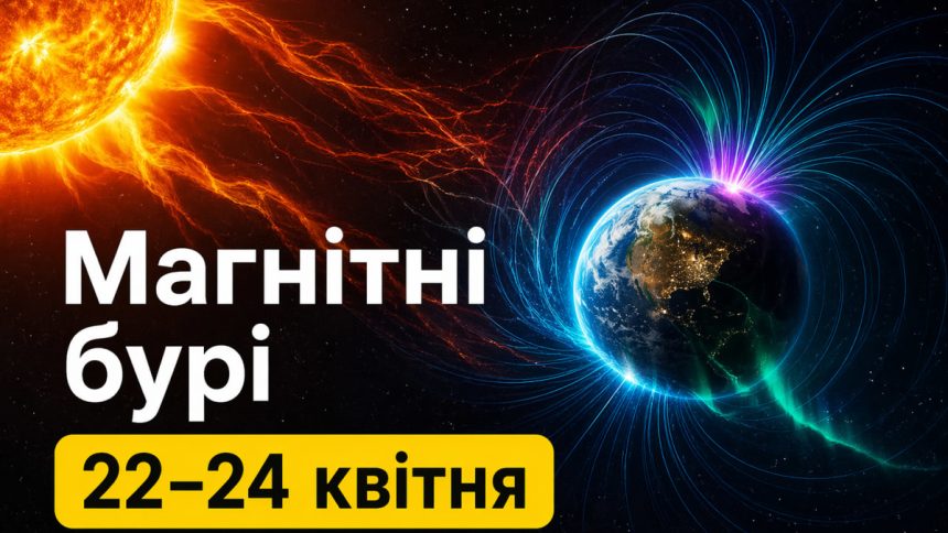 Магнітні бурі 22–24 квітня 2026