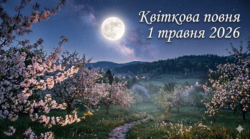 Квіткова повня 1 травня 2026: значення, астропрогноз та чого не можна робити в цей день