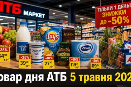 Товар дня в АТБ 5 травня 2026: що можна купити зі знижкою до -50% лише сьогодні