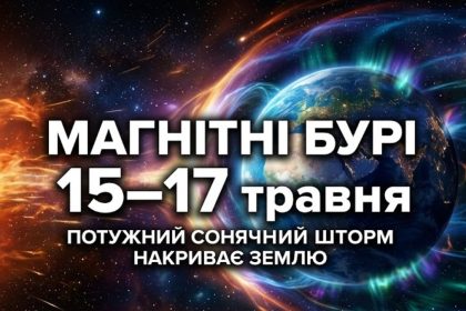 Магнітні бурі 15-17 травня 2026