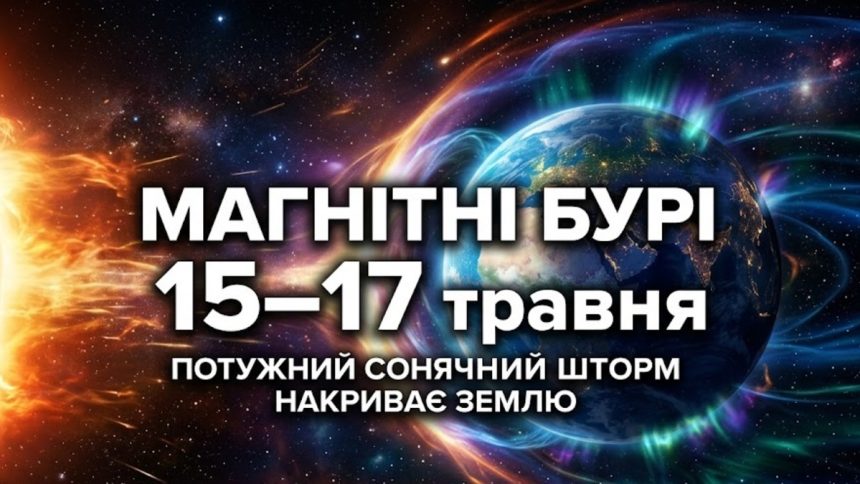 Магнітні бурі 15-17 травня 2026
