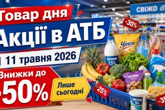Товар дня та акції в АТБ 11 травня 2026: що можна купити зі знижкою до -50% лише сьогодні