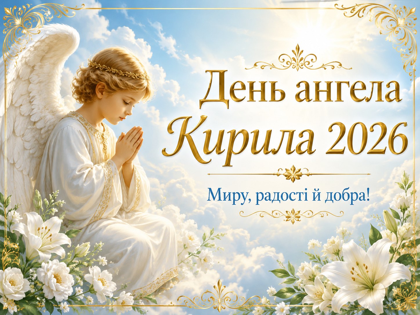 День ангела Кирила 11 травня 2026: добрі листівки, побажання, картинки та SMS українською