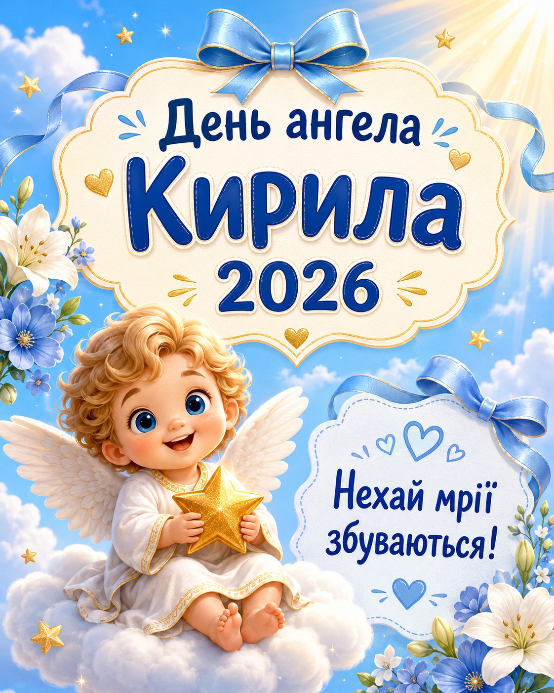 День ангела Кирила 11 травня 2026: добрі листівки, побажання, картинки та SMS українською