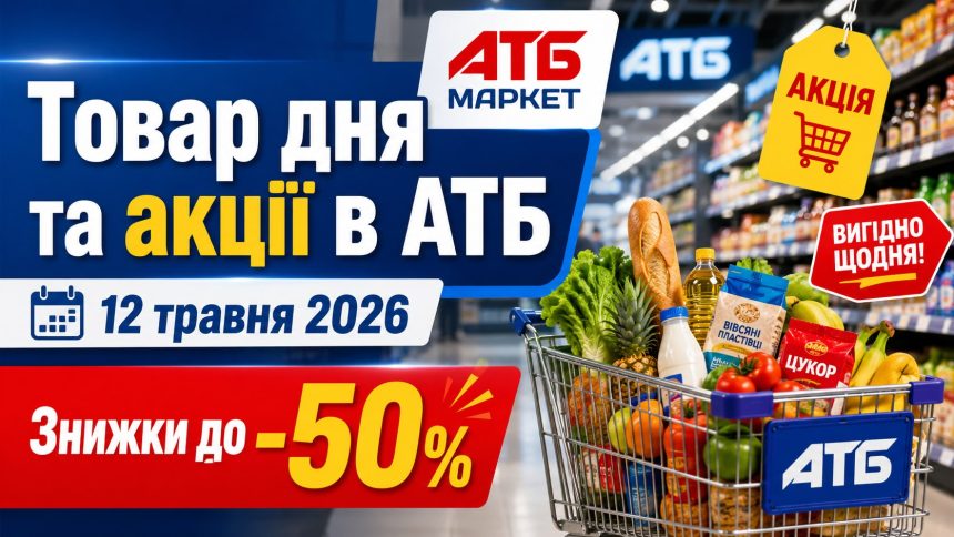 Товар дня та акції в АТБ 12 травня 2026: що можна купити зі знижкою до -50% лише сьогодні