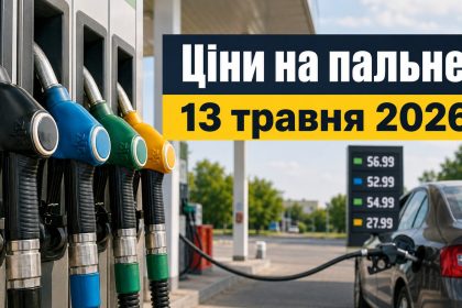 Ціни на пальне 13 травня 2026 в Україні: скільки коштують бензин, дизель та газ