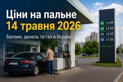 Ціни на пальне 14 травня 2026 в Україні: скільки коштують бензин, дизель та газ
