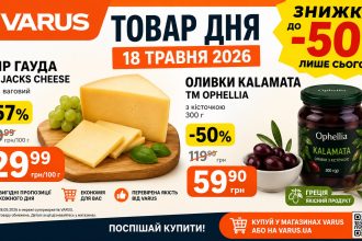 Товар дня Varus 18 травня 2026: що можна купити зі знижкою 50% лише сьогодні