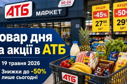 Товар дня та акції в АТБ 19 травня 2026: що можна купити зі знижкою до -50% лише сьогодні