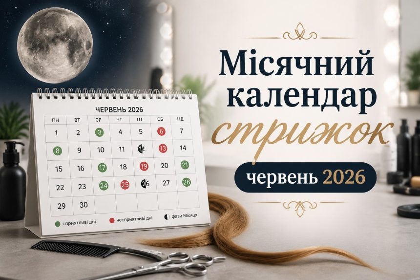 Місячний календар стрижок на червень 2026: коли краще йти до перукаря