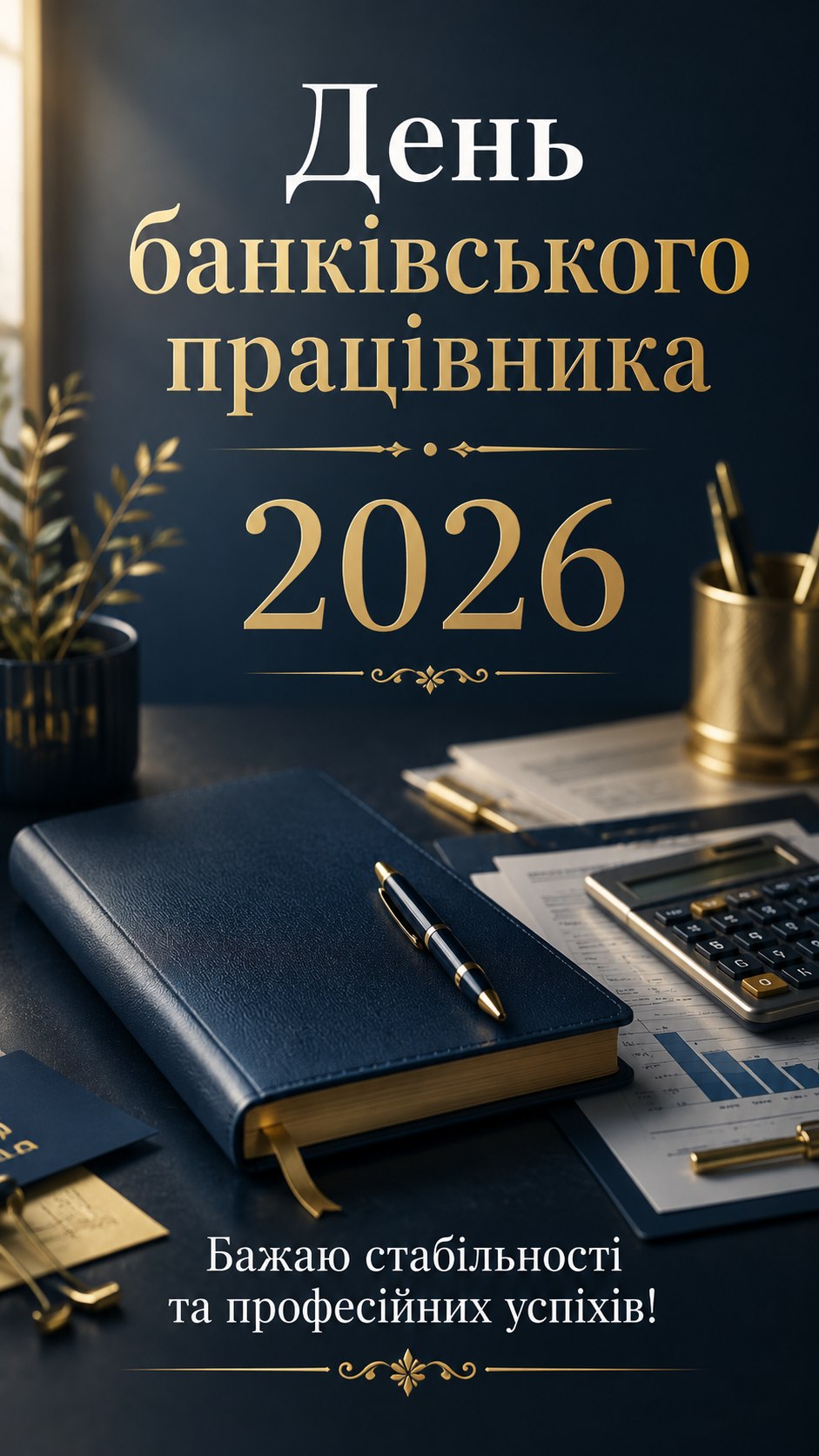 День банківського працівника 2026: гарні листівки, побажання, картинки та SMS українською