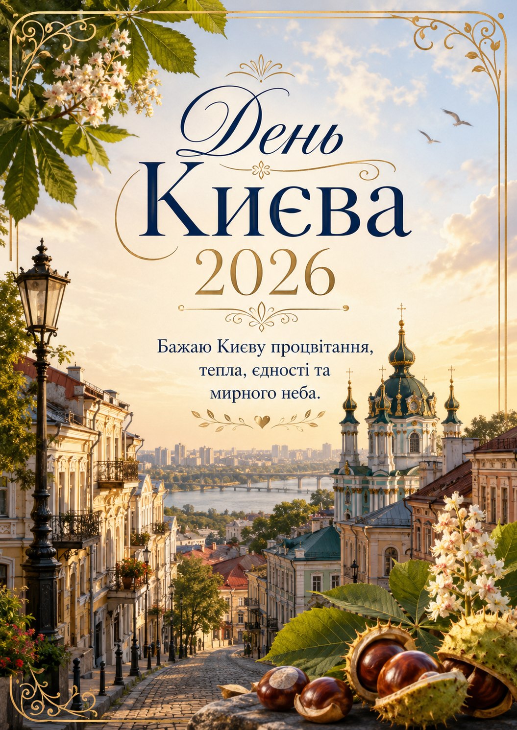 День Києва 2026: гарні листівки, побажання, картинки та SMS українською