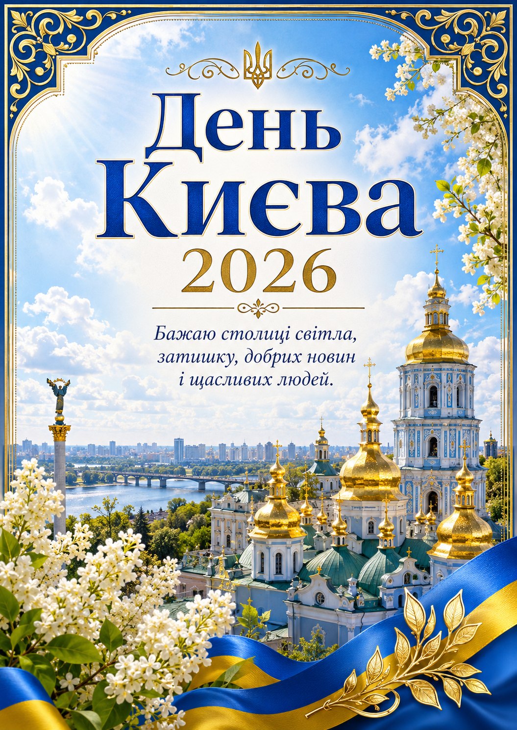 День Києва 2026: гарні листівки, побажання, картинки та SMS українською