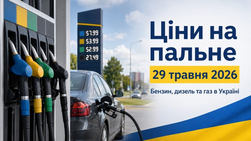 Ціни на пальне 29 травня 2026 в Україні: скільки коштують бензин, дизель та газ