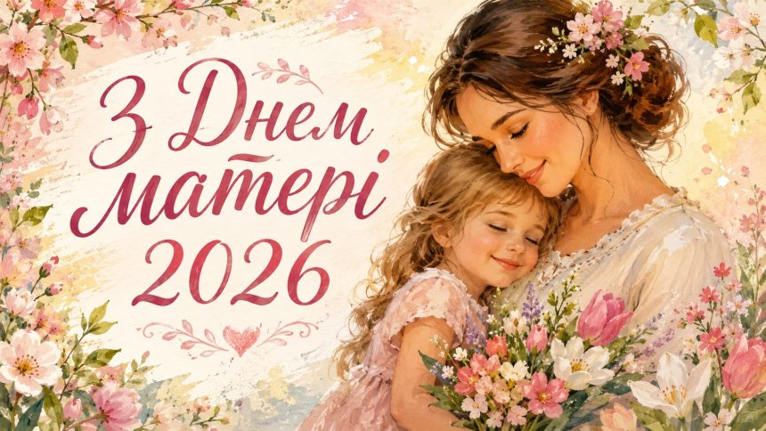 День матері 10 травня 2026: милі листівки, побажання, картинки та SMS українською