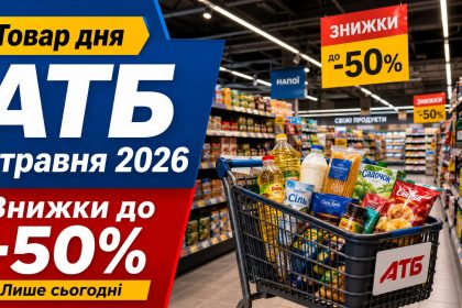 Товар дня та акції в АТБ 8 травня 2026: що можна купити зі знижкою до -50% лише сьогодні