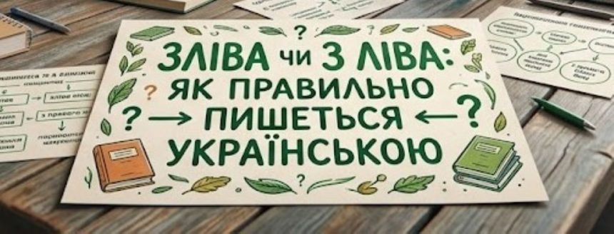 Як правильно: “зліва” чи “з ліва”, як пишеться зліва чи з ліва, українська мова
