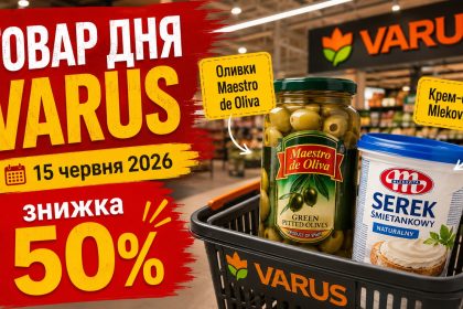 Товар дня Varus 15 червня 2026: що можна купити зі знижкою 50% лише сьогодні