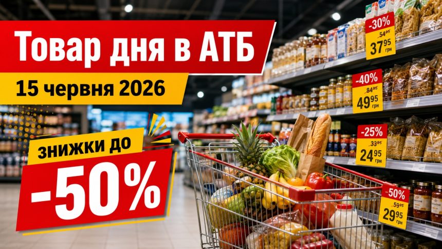 Товар дня та акції в АТБ 15 червня 2026: що можна купити зі знижкою до -50% лише сьогодні